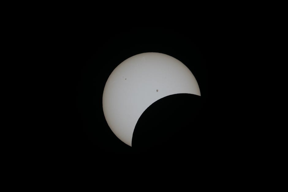 Stunning image of a partial solar eclipse showcasing the moon crossing the sun.