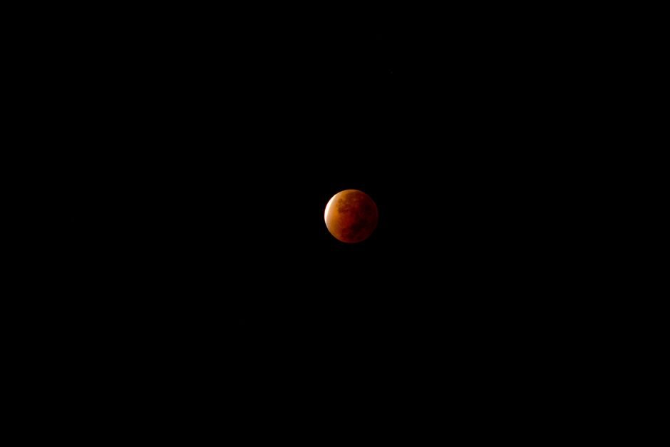 Stunning capture of a blood moon during a total lunar eclipse against a dark sky.