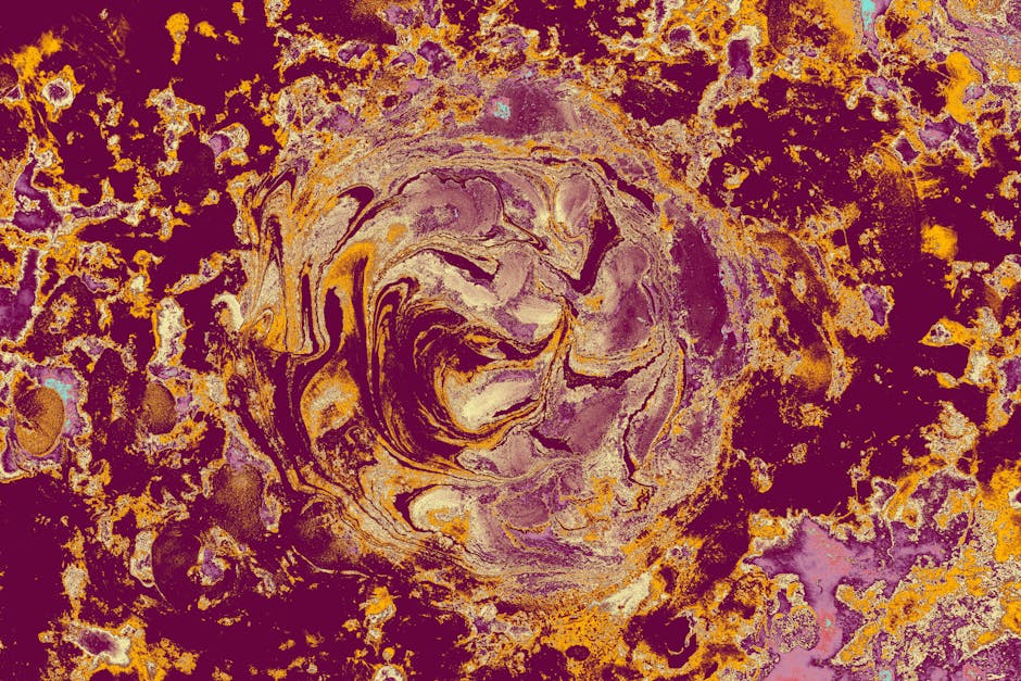 Colorful abstract swirl pattern resembling a cosmic explosion. Ideal for modern art and design projects.