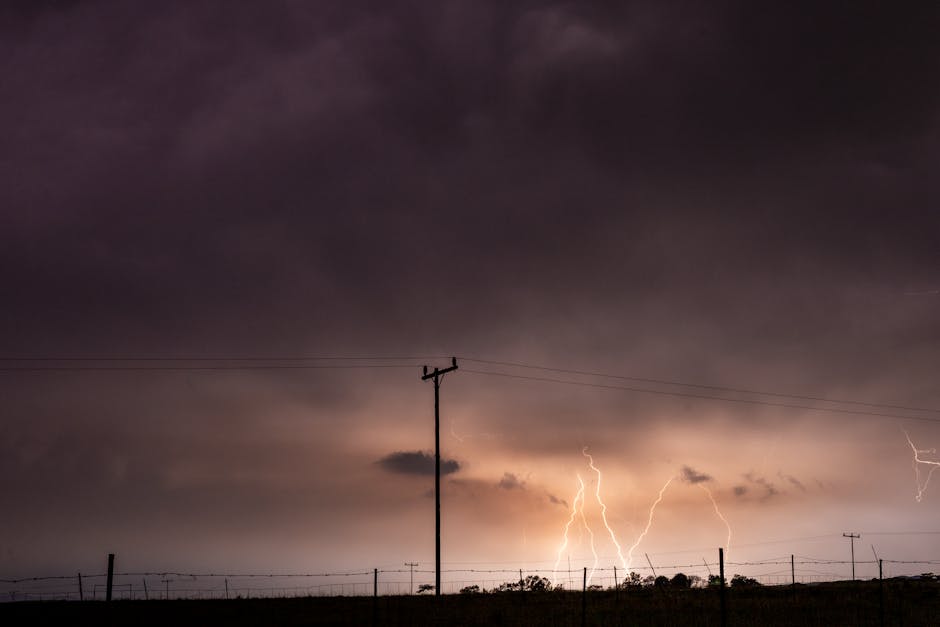 Captivating long exposure of a lightning storm over KwaZulu-Natal's night sky.