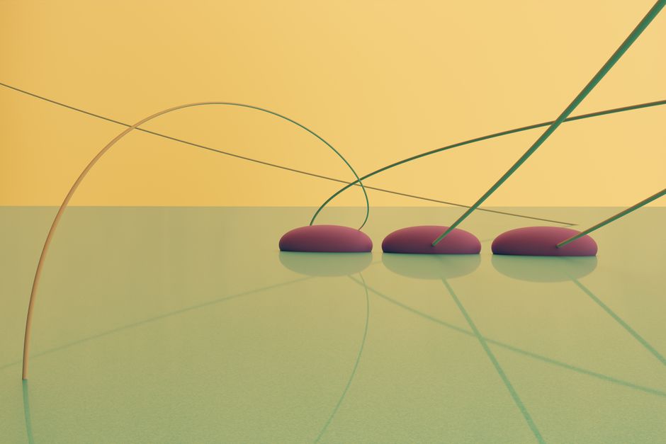A minimalist abstract design featuring geometric shapes and soft pastel colors, perfect for wallpaper or background.