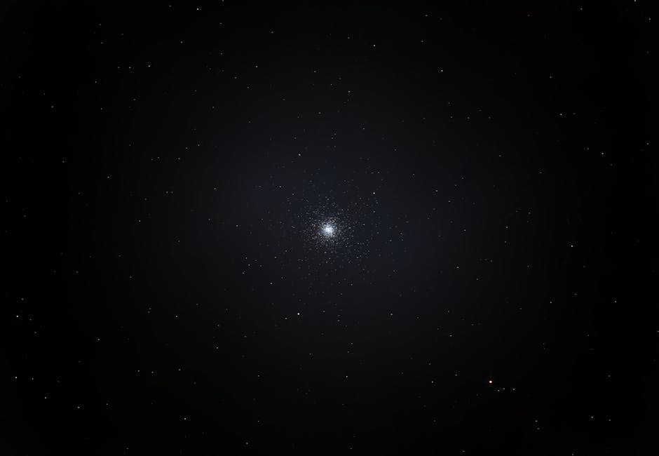 A mesmerizing view of a bright star cluster against a backdrop of the dark universe.